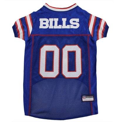 Buffalo Bills Mesh Dog Jersey, Back View - Trendy Dog Boutique