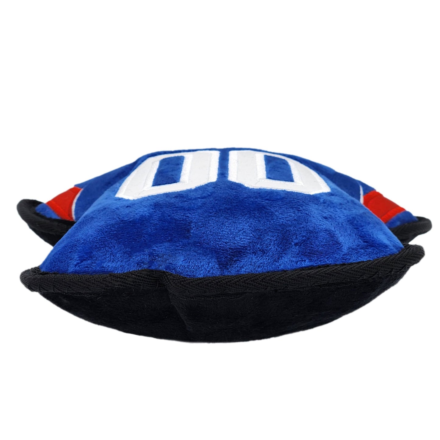 Buffalo Bills Jersey Tough Dog Toy, Side View - Trendy Dog Boutique