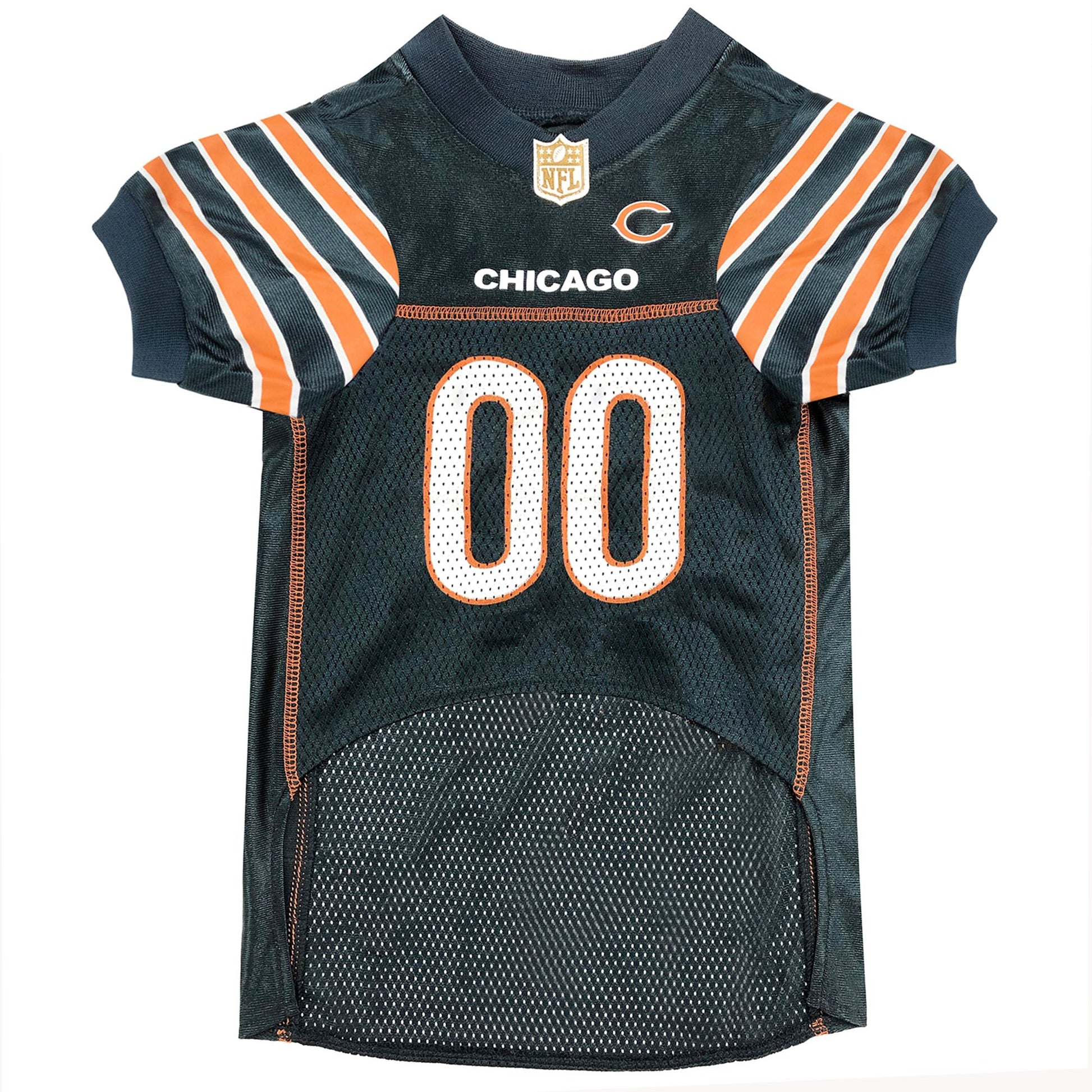 Chicago Bears Mesh Dog Jersey, front view - Trendy Dog Boutique