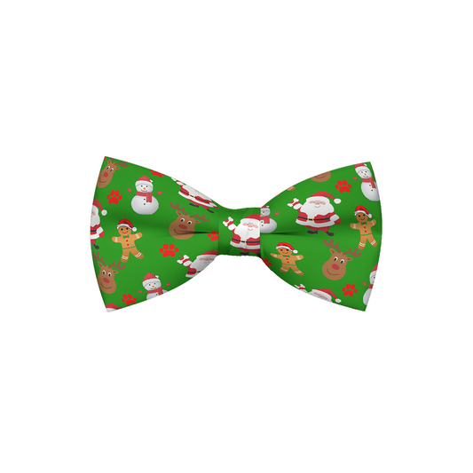 Christmas Festive Green Holiday Dog Bow Tie - Trendy Dog Boutique