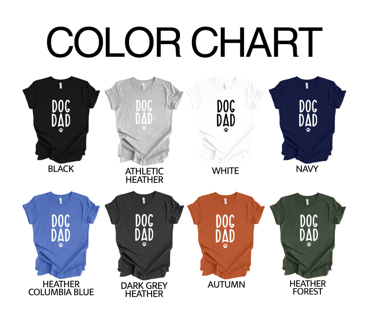 Dog Dad Printed T-Shirt - Trendy Dog Boutique