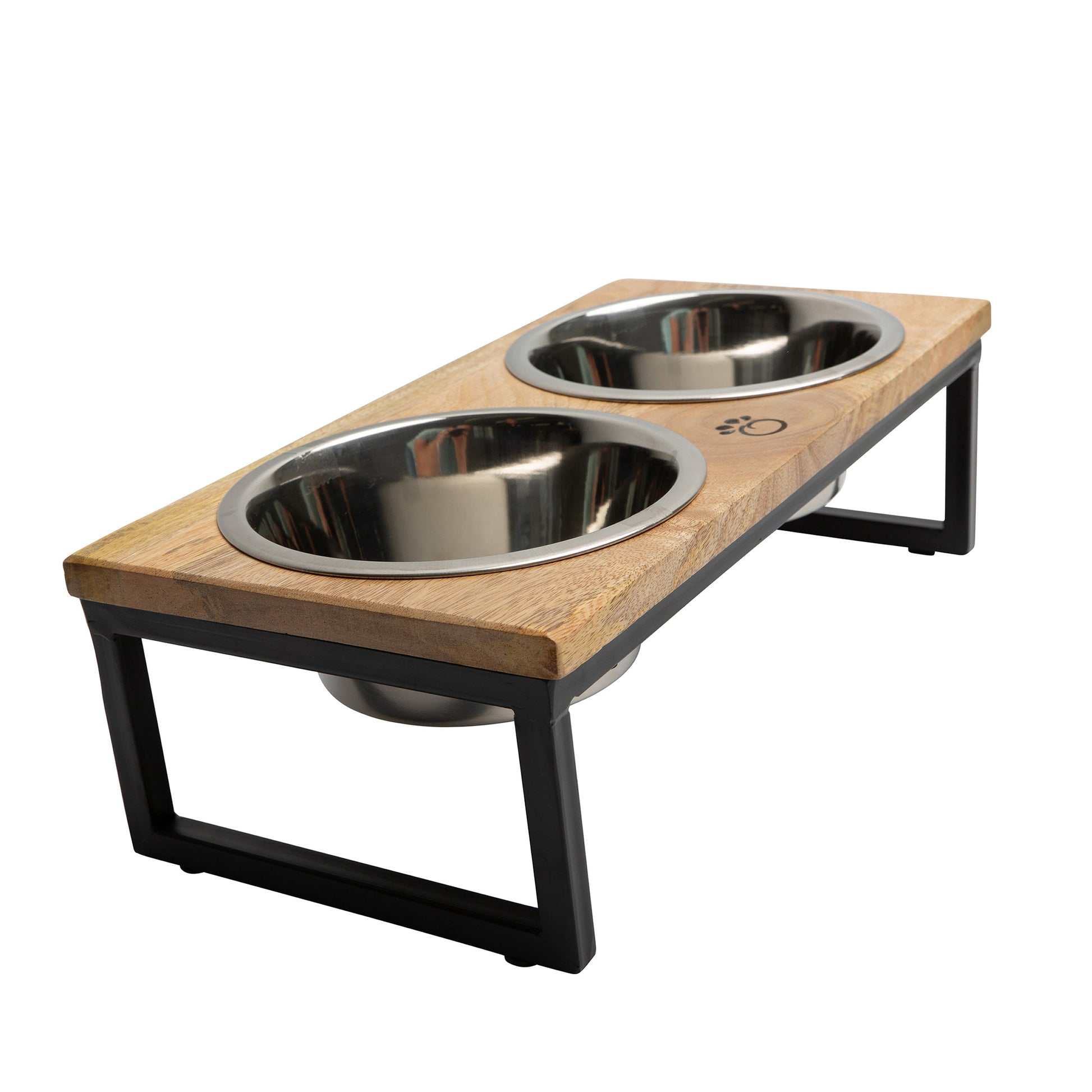 Wood & Metal Elevated Feeder - Trendy Dog Boutique