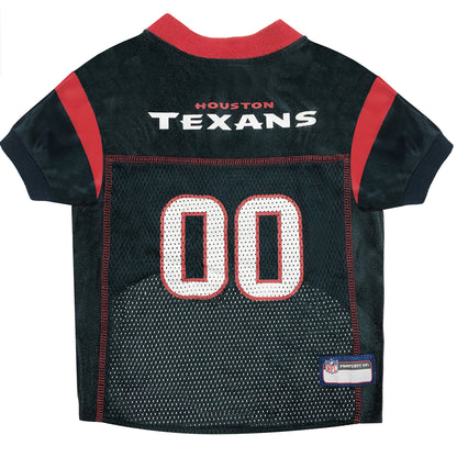 Houston Texans Mesh Dog Jersey, Back View - Trendy Dog Boutique