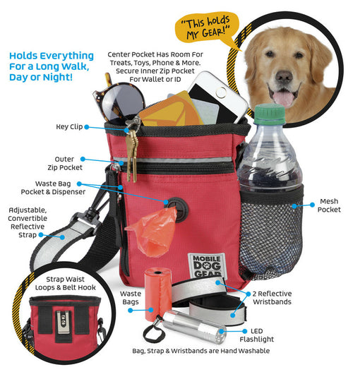 Mobile Dog Gear Day/Night 6 Pc Walking Bag - Trendy Dog Boutique