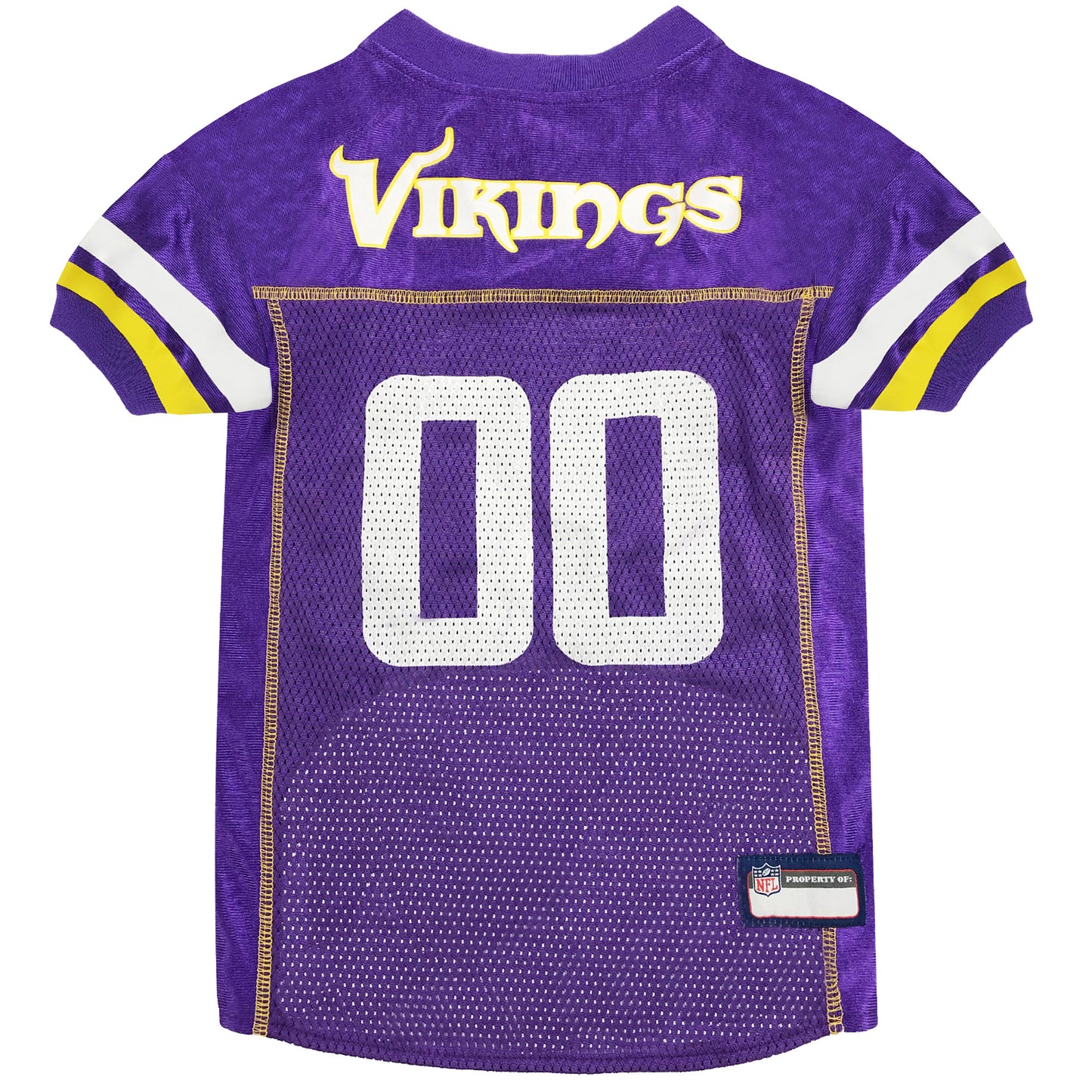 Minnesota Vikings Mesh Dog Jersey, Back View - Trendy Dog Boutique