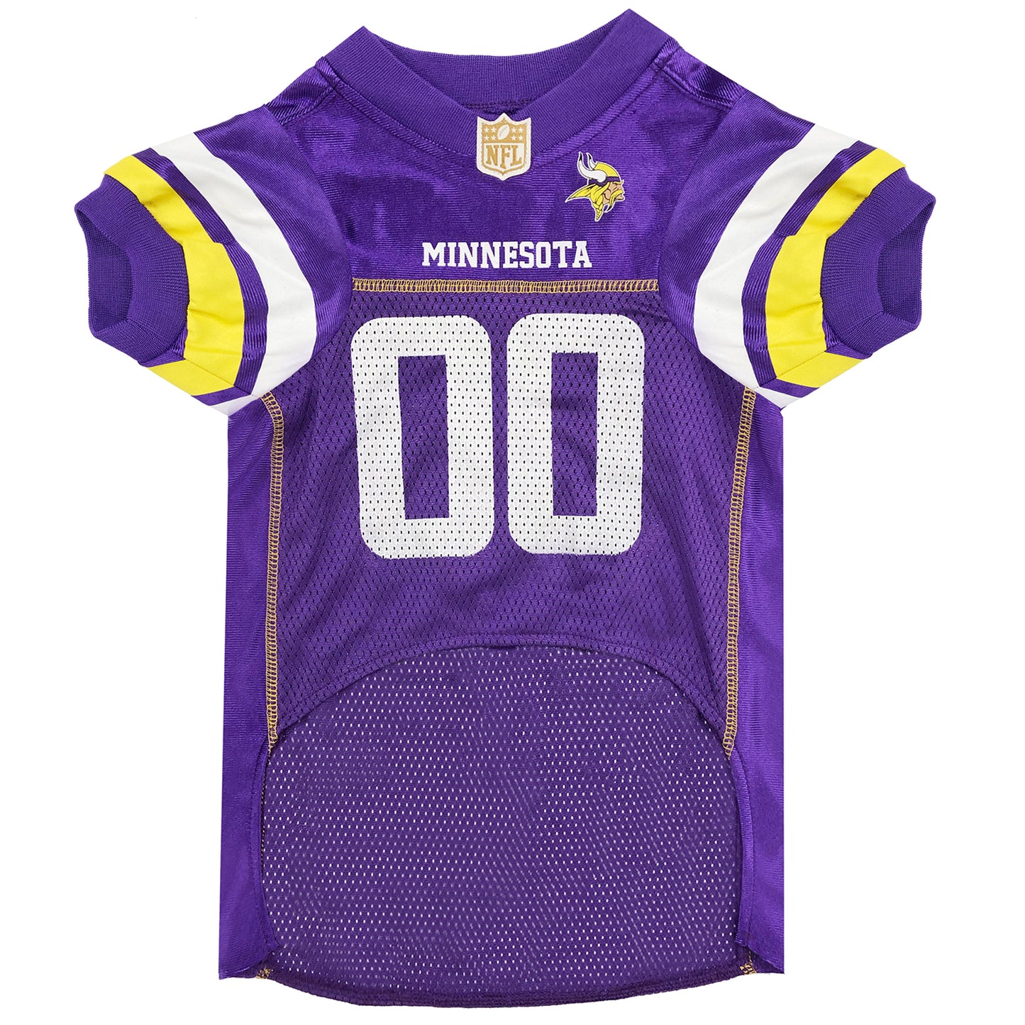 Minnesota Vikings Mesh Dog Jersey, Front View - Trendy Dog Boutique