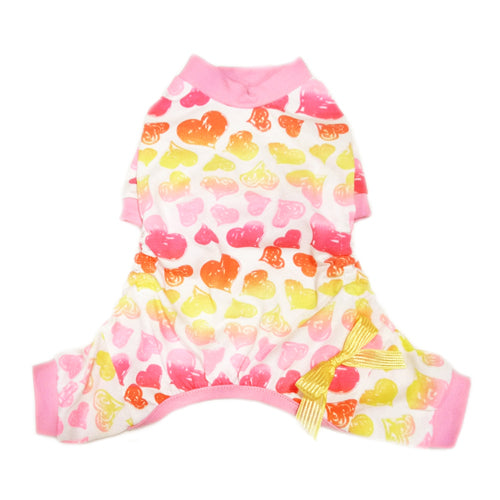 Hearts Dog Pajama - Trendy Dog Boutique