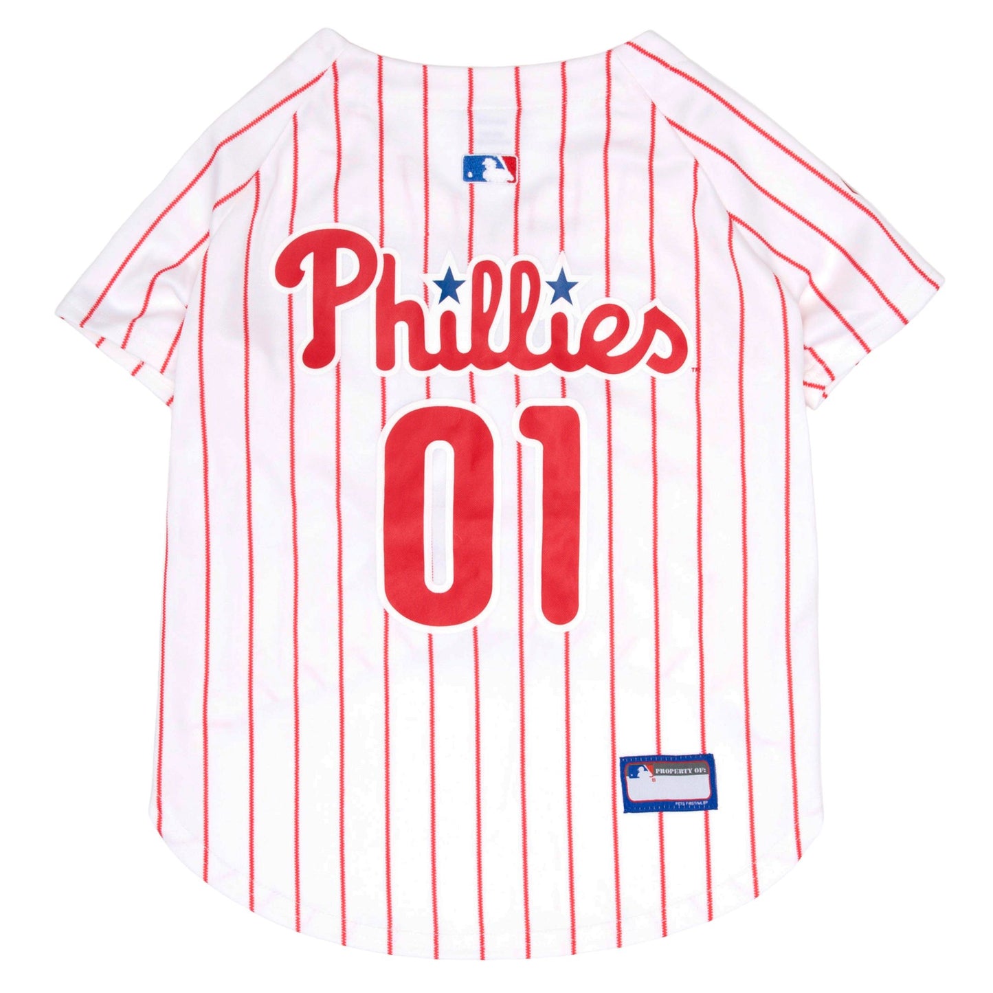 Philadelphia Phillies Dog Jersey, Back View - Trendy Dog Boutique