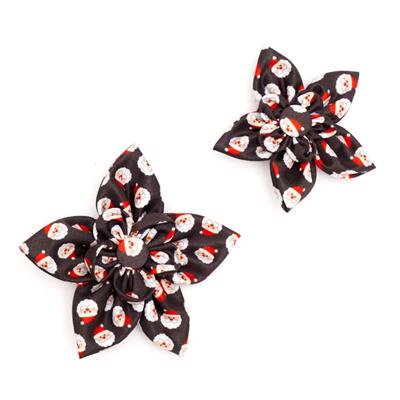 Santa Dog Flower Bow, Size Comparison - Trendy Dog Boutique