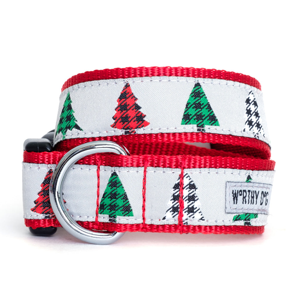 Woodlands Holiday Tree Dog Collar - Trendy Dog Boutique