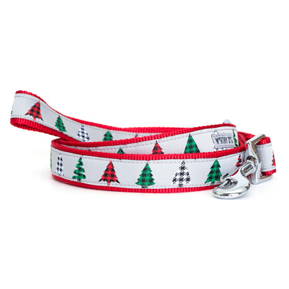 Woodlands Holiday Tree Dog Collar, Matching Leash - Trendy Dog Boutique