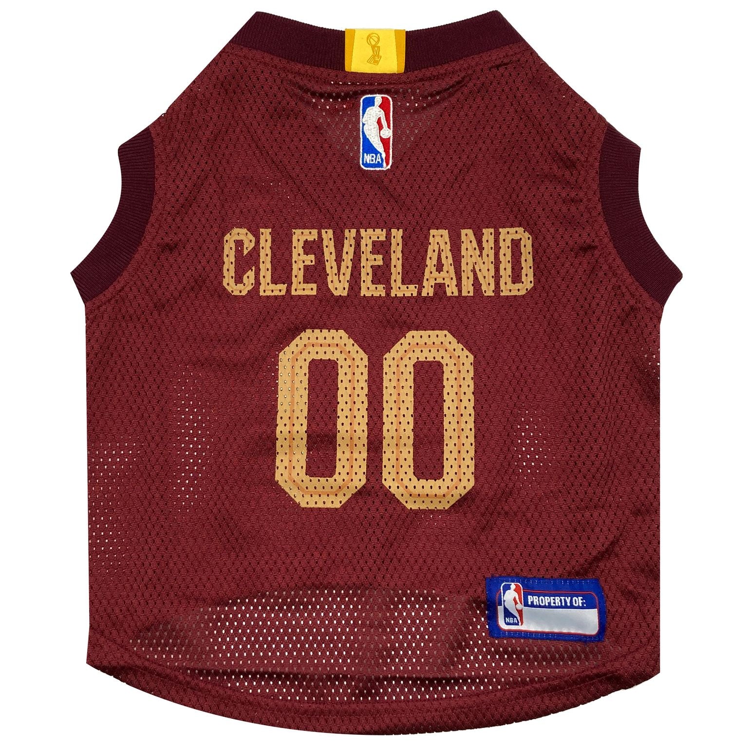 Cleveland Cavaliers Mesh Dog Jersey, Back View - Trendy Dog Boutique