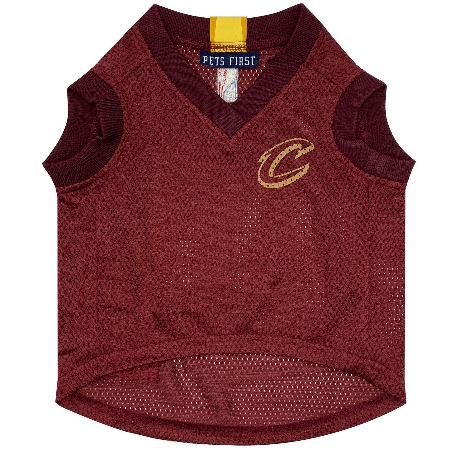 Cleveland Cavaliers Mesh Dog Jersey, Front View - Trendy Dog Boutique