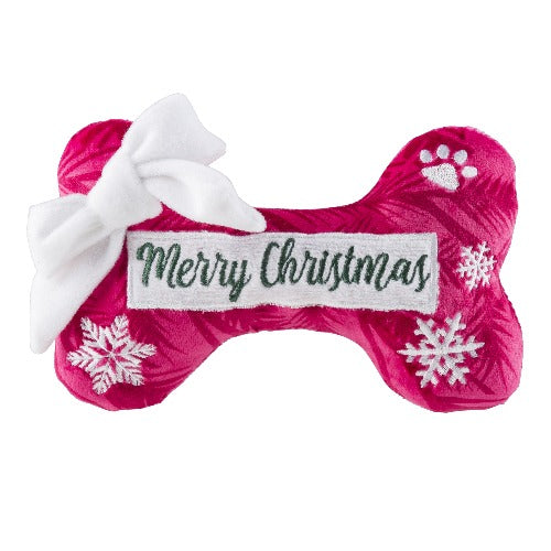 Merry Christmas Puppermint Bone Toy - Trendy Dog Boutique