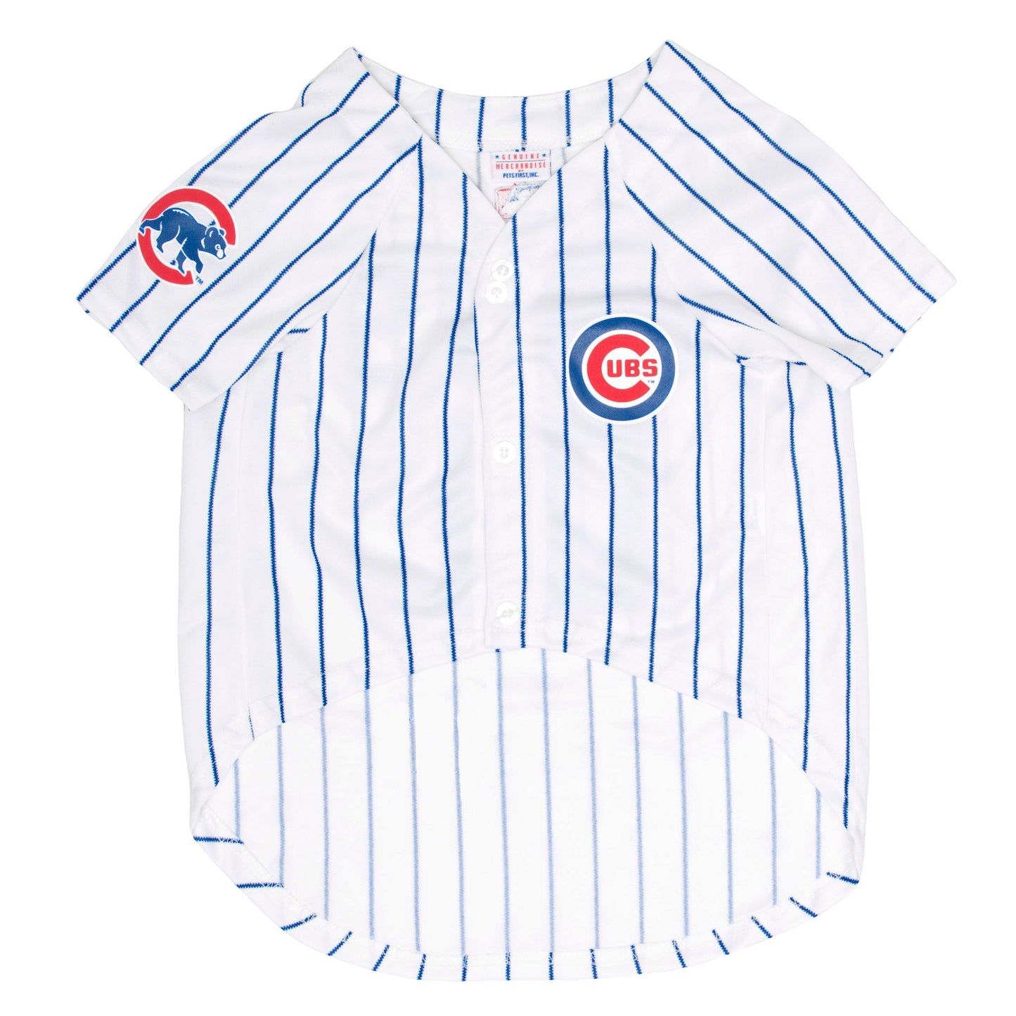 Chicago Cubs Dog Jersey, Front View - Trendy Dog Boutique