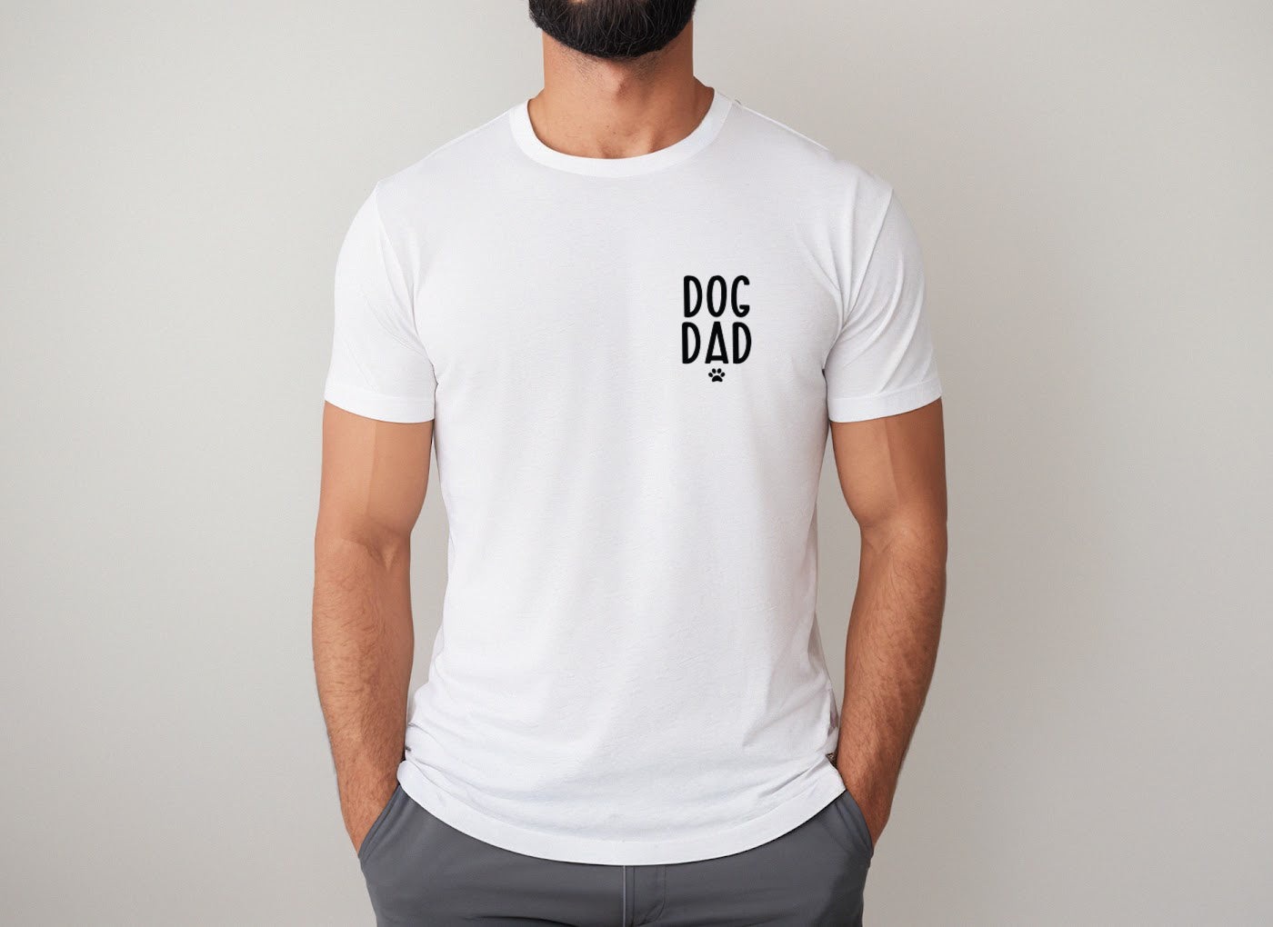 Dog Dad Printed T-Shirt - Trendy Dog Boutique