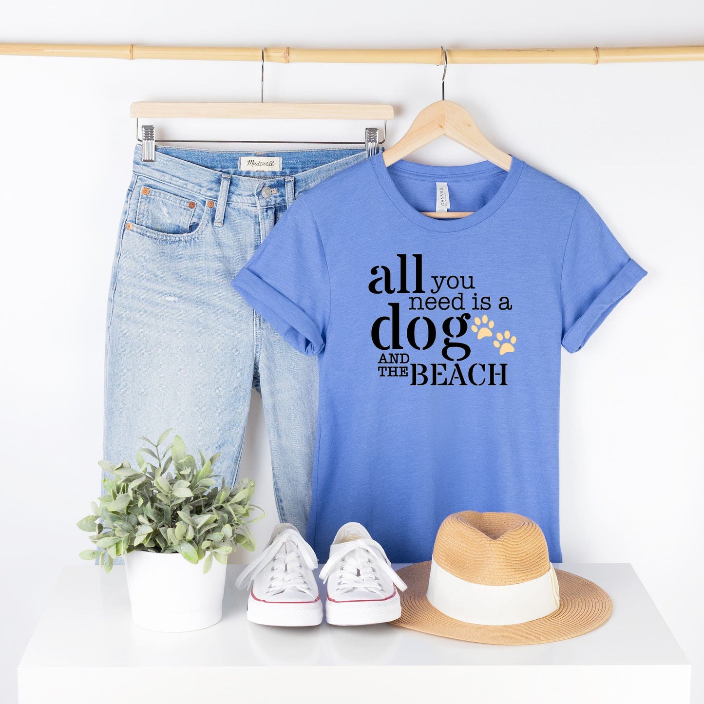 All You Need Is A Dog and the Beach Women's T-Shirt - Trendy Dog Boutique