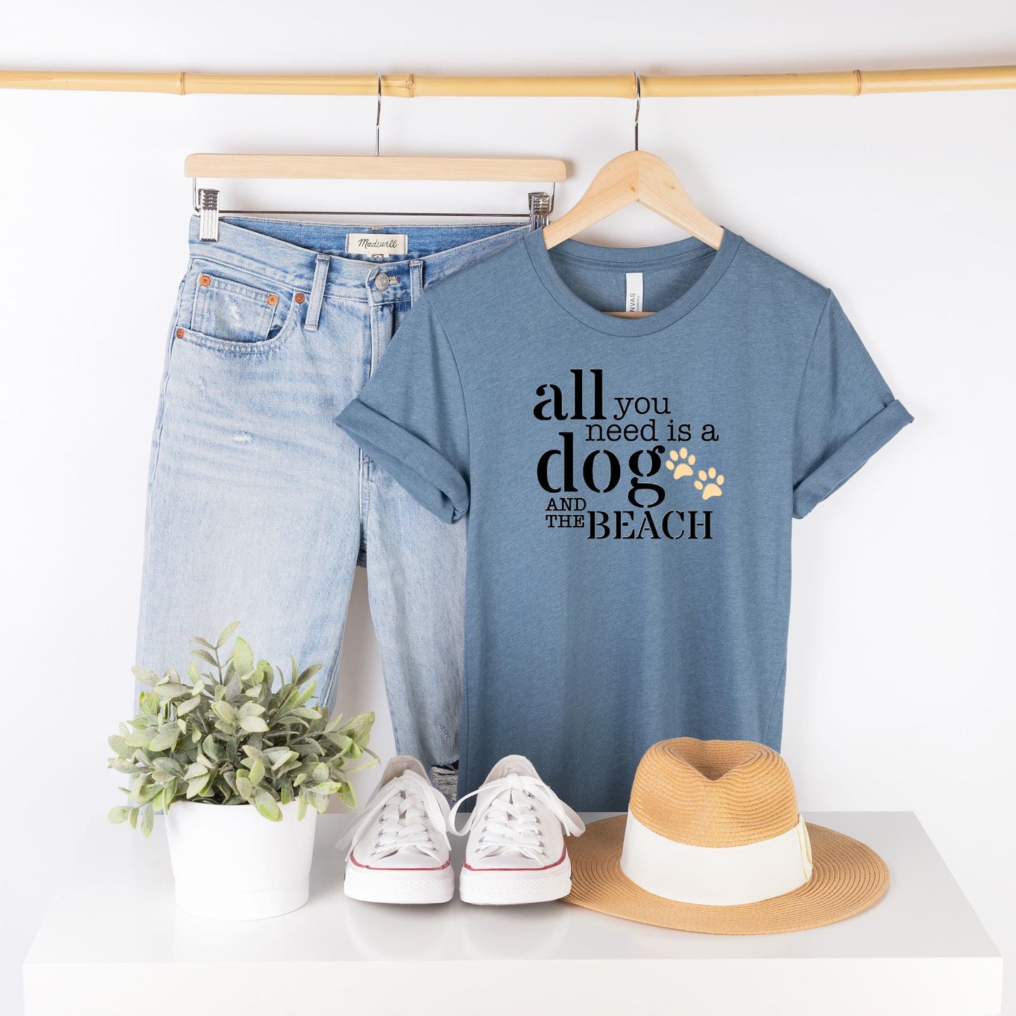 All You Need Is A Dog and the Beach Women's T-Shirt - Trendy Dog Boutique