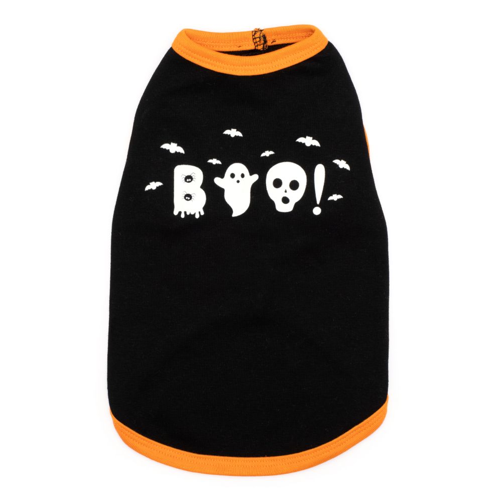 Glow in the Dark Boo Halloween Dog T-Shirt - Trendy Dog Boutique