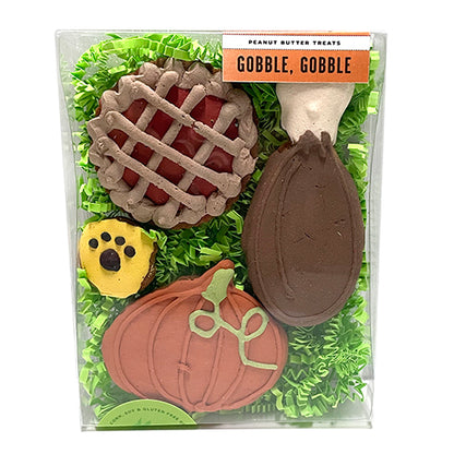 Thanksgiving Gobble Gobble Dog Treats - Trendy Dog Boutique