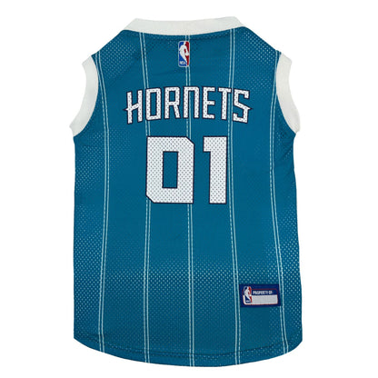 Charlotte Hornets Mesh Dog Jersey, Back View - Trendy Dog Boutique