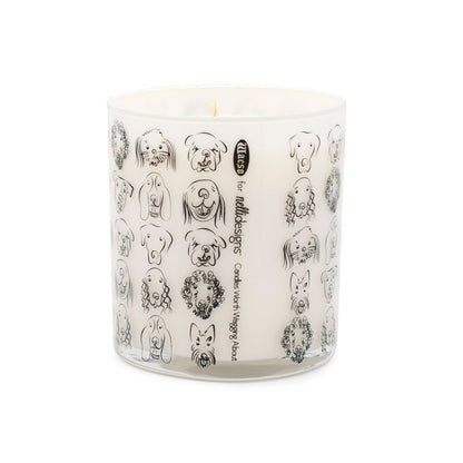 Fresh Rain Dog & Hydrant Jar Candle, Back View - Trendy Dog Boutique