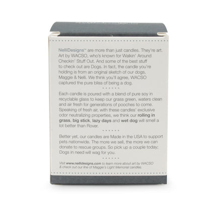 Pet Memorial Candle, Packaging, Back - Trendy Dog Boutique