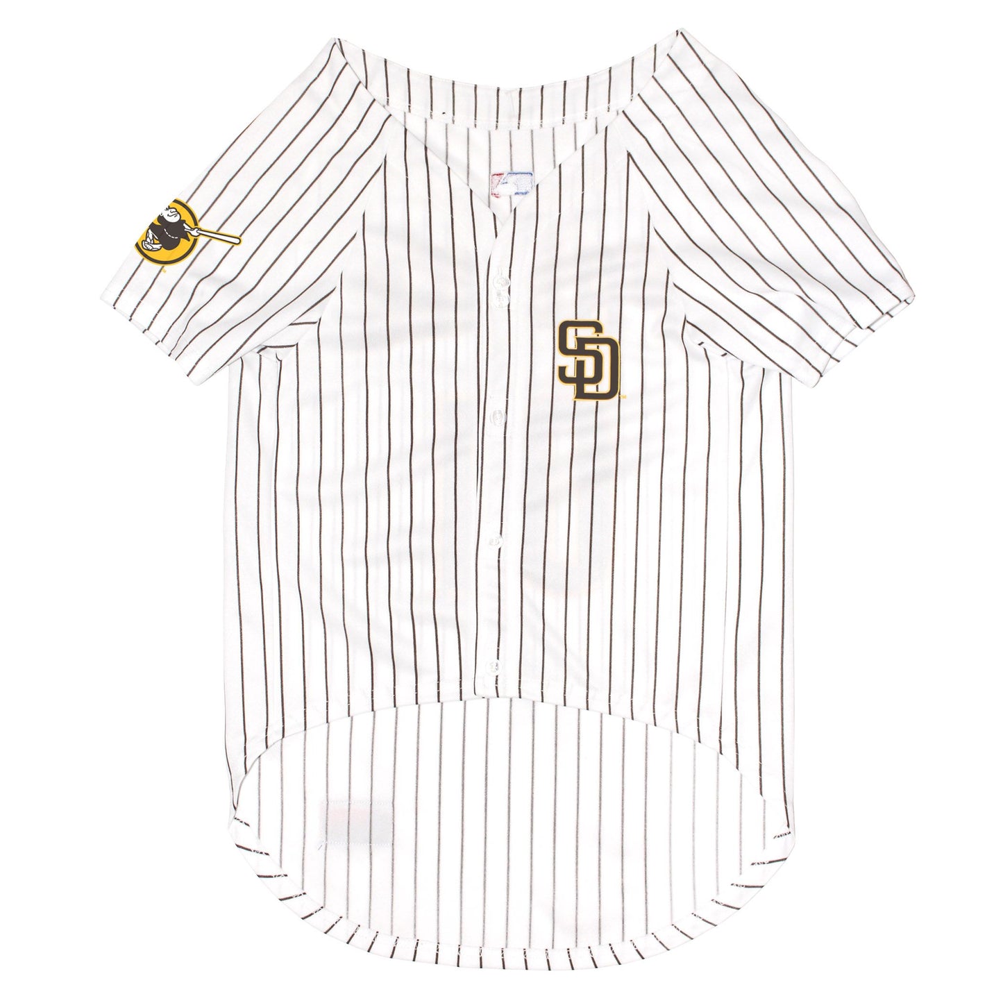 San Diego Padres Dog Jersey, Front View - Trendy Dog Boutique