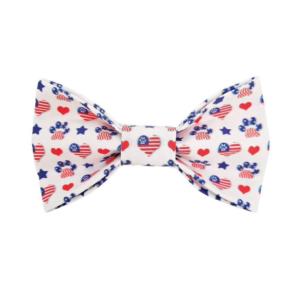 Paws and Hearts 4th of July Bow Tie - Trendy Dog Boutique