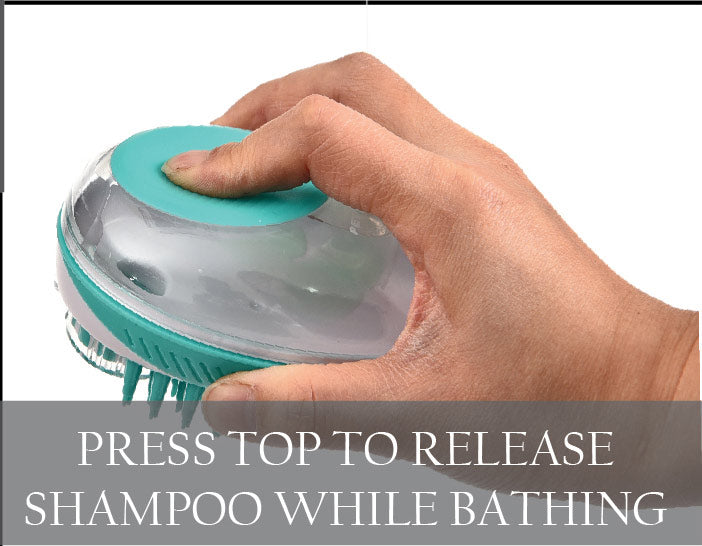 Shampoo Dispensing Massage and Bathing Dog Brush - Trendy Dog Boutique