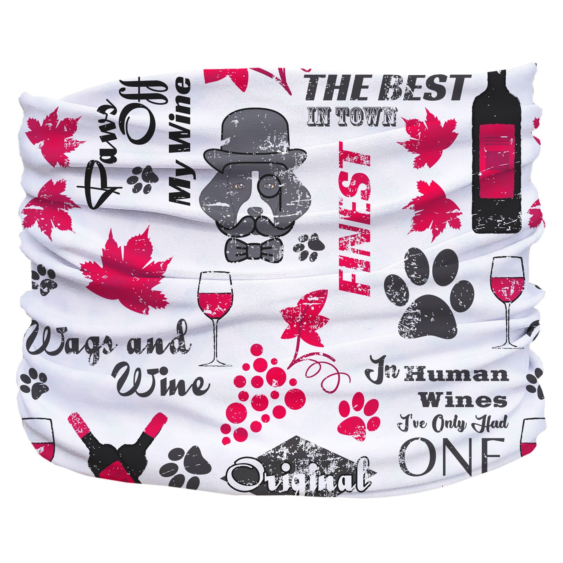 Wags and Wine Pup Scruff Dog Bandana - Trendy Dog Boutique